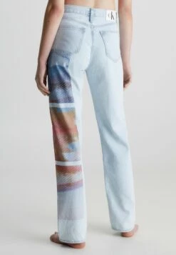 Calvin Klein Jeans High Rise Printed - Straight Leg Jeans - Denim Light -Anna Field 00bd63048ee84ac0bfde9ec84cddfb9c
