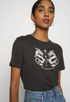Even&Odd Hattie Mirrored Dragons Tee - T-Shirt Print - 801 - Anthracite -Anna Field 0bfbbb5a07384f34bb6d0611800c66fc