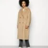 COLOURFUL REBEL Koko Fringe Coat - Mantel - Camel