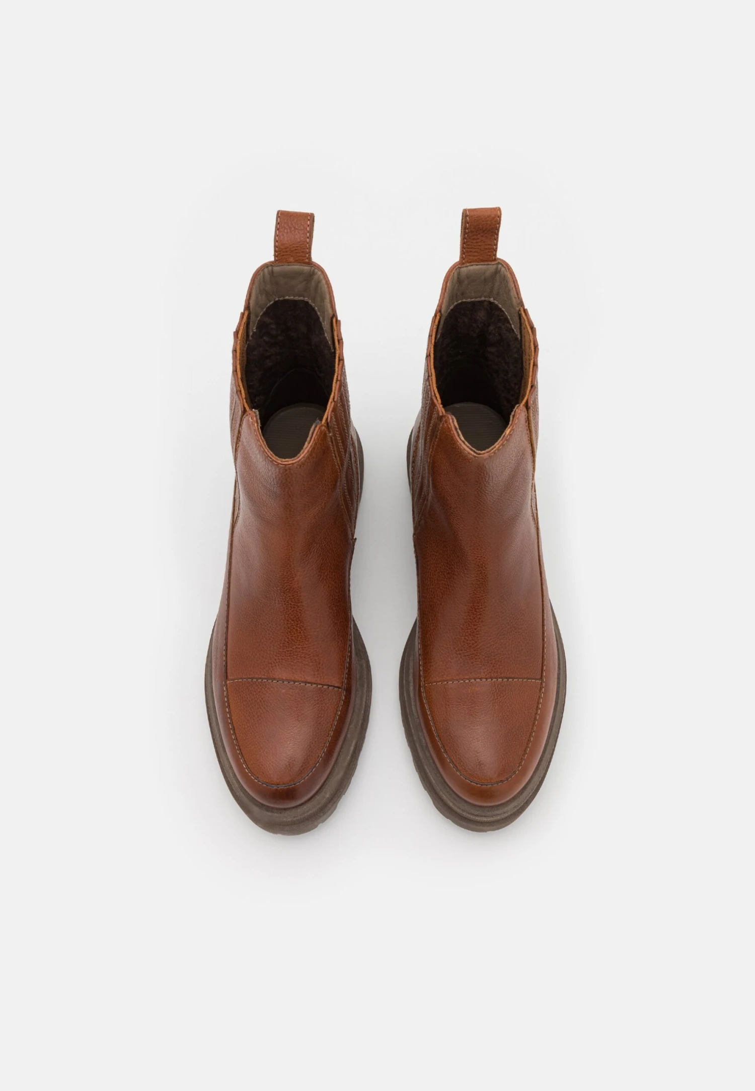 Anna Field Leather - Enkellaarsjes Met Plateauzool - Cognac 6 Anna Field Leather - Enkellaarsjes Met Plateauzool - Cognac - Afbeelding 6