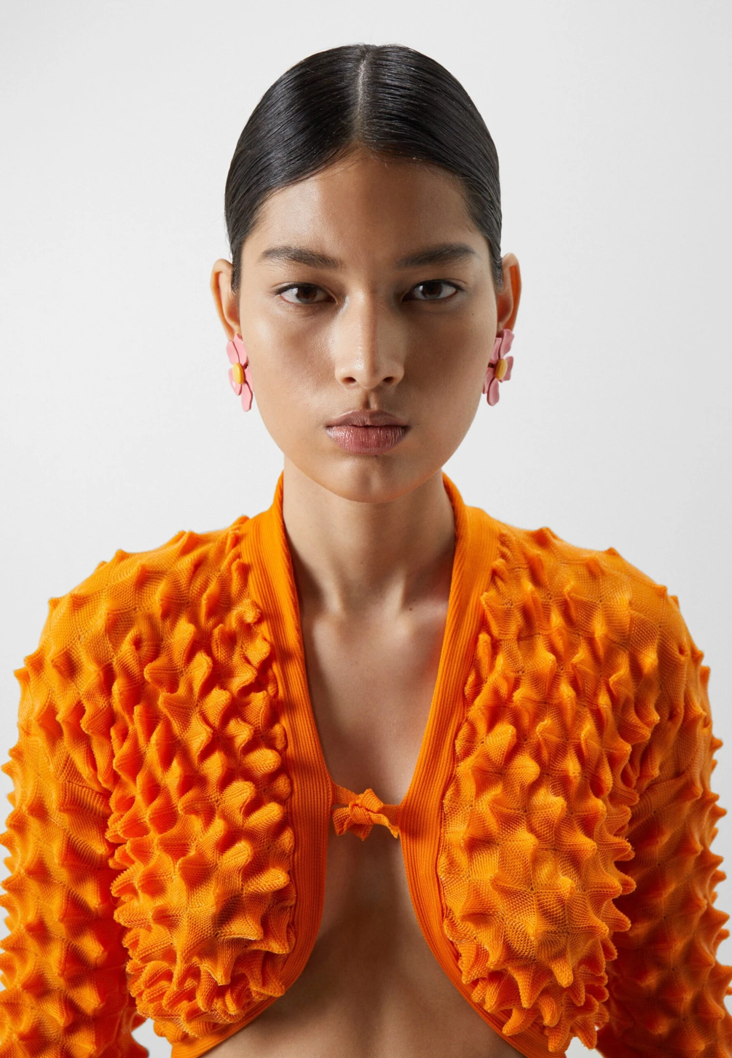 Spiky Cardigan - Vest - Orange 4 Spiky Cardigan - Vest - Orange - Afbeelding 4