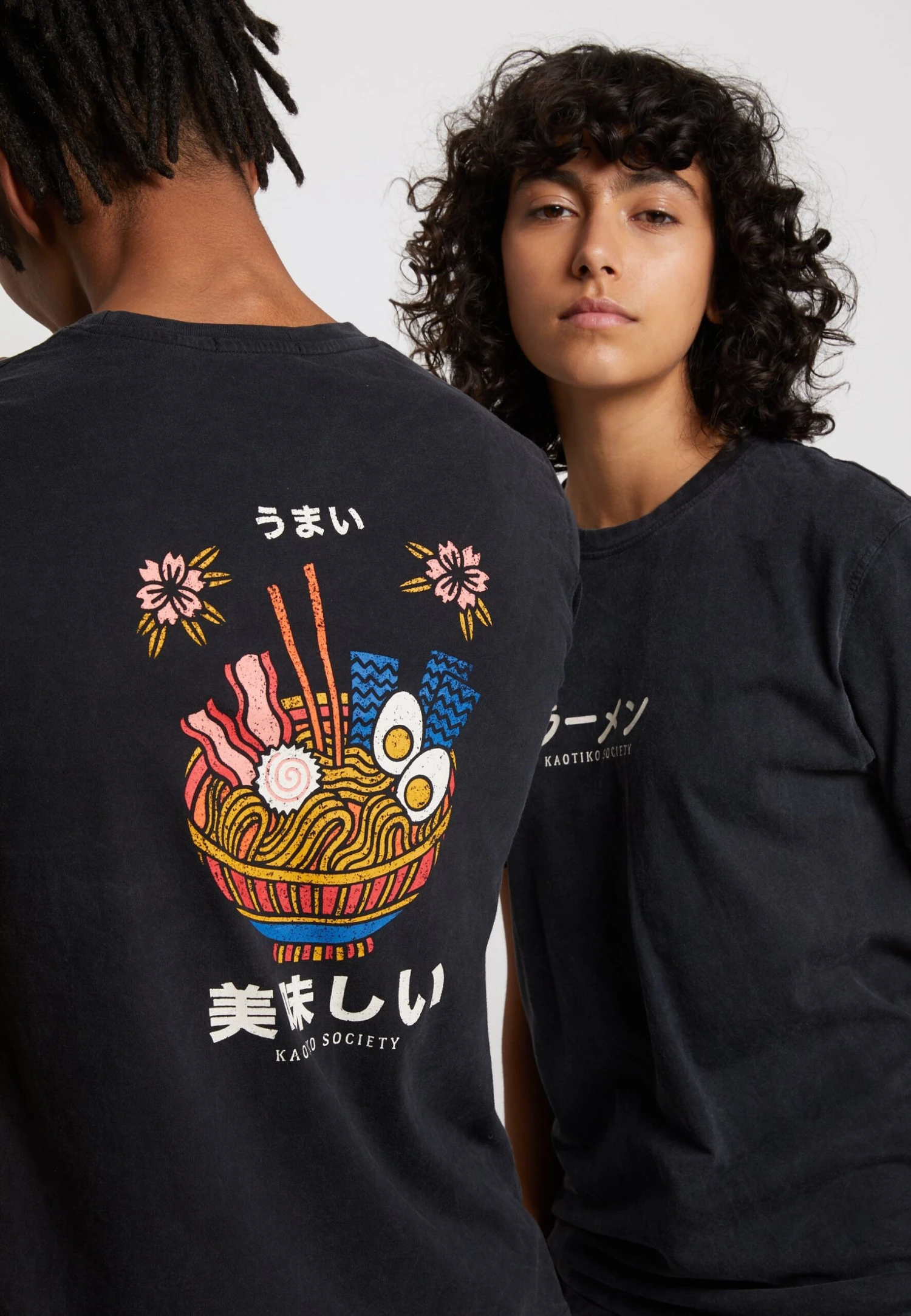 Kaotiko Washed Ramen - T-Shirt Print - Black 5 Kaotiko Washed Ramen - T-Shirt Print - Black - Afbeelding 5