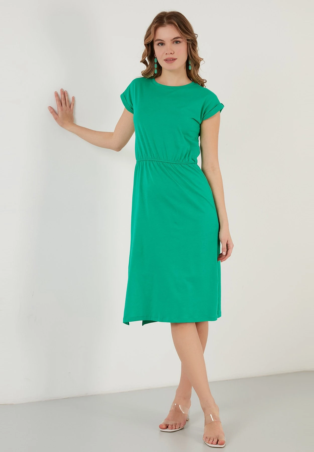 LELA Short Sleeve Midi - Jurk - Benetton Color 4 LELA Short Sleeve Midi - Jurk - Benetton Color - Afbeelding 4