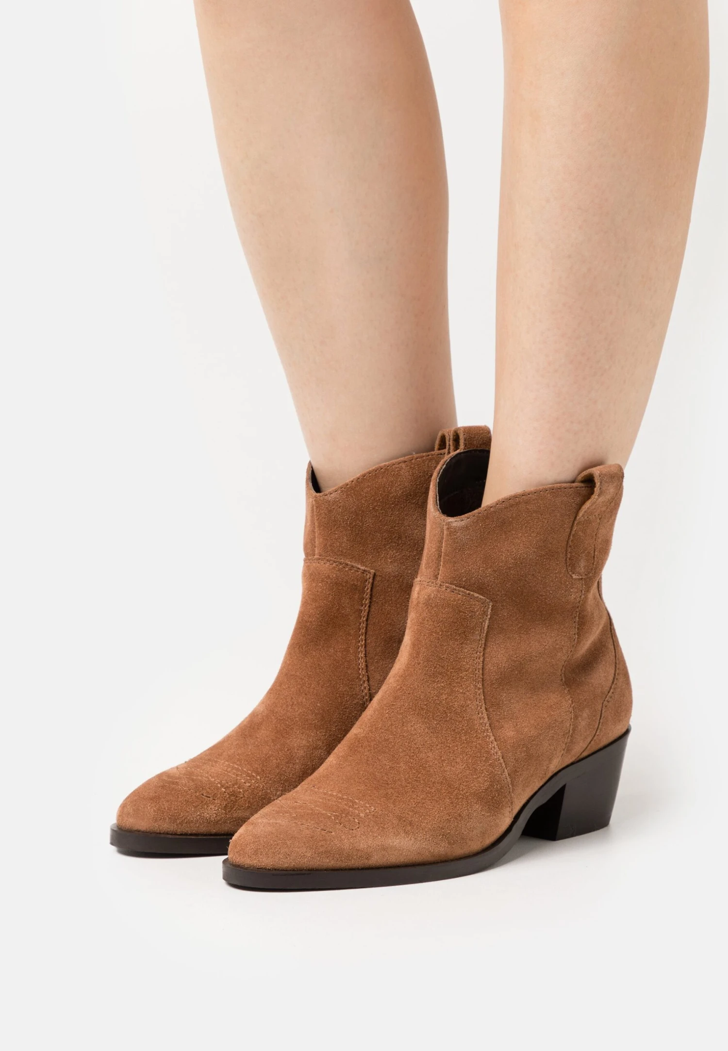 Anna Field Leather - Cowboy-/Bikerlaarsjes - Cognac 1 Anna Field Leather - Cowboy-/Bikerlaarsjes - Cognac