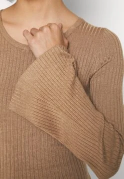 Even&Odd Knit Loose Fit Flared Sleeves Dress - Gebreide Jurk - Camel -Anna Field 985c9311c81247d590fd7ae7363ae86a