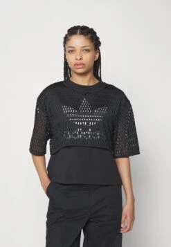 Adidas Originals Big Logo Tee 2 In 1 - T-Shirt Print - Black -Anna Field b1cf243d97e9464f85d487a9077b352c