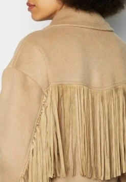 COLOURFUL REBEL Koko Fringe Coat - Mantel - Camel 11 COLOURFUL REBEL Koko Fringe Coat - Mantel - Camel -Anna Field bf055a151000427a8ad5d891d8341810