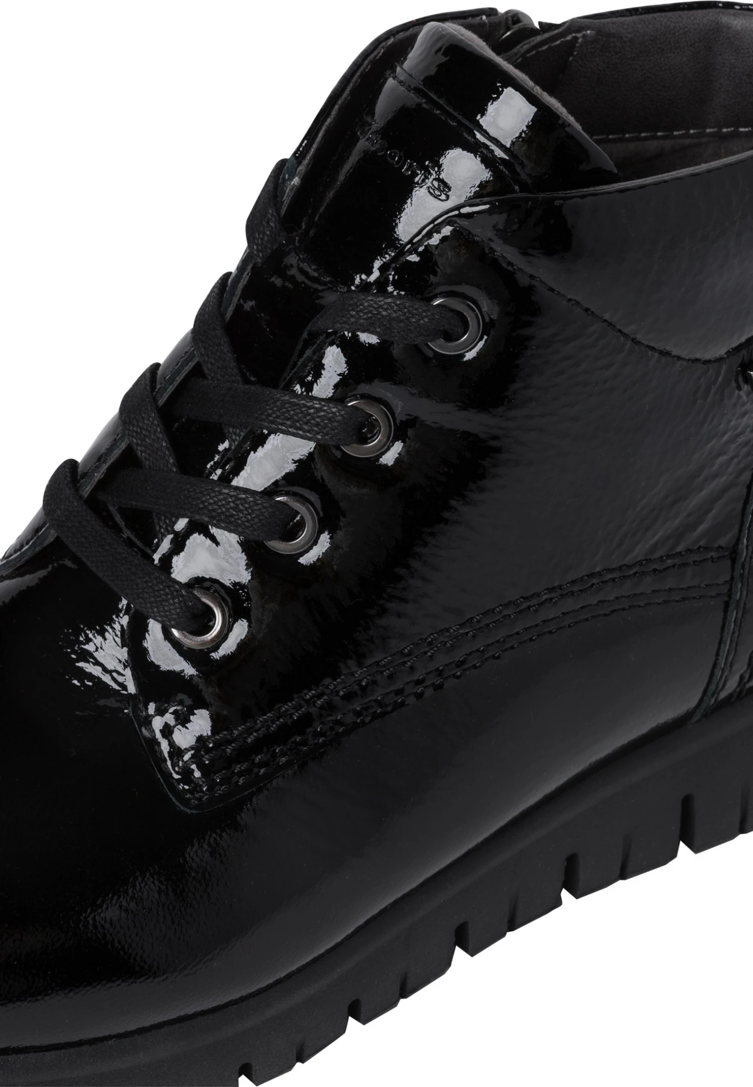 Tamaris Comfort - Enkellaarsjes Met Plateauzool - Black Patent 6 Tamaris Comfort - Enkellaarsjes Met Plateauzool - Black Patent - Afbeelding 6