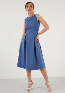 LELA Crew Neck Pleated Midi - Cocktailjurk - Indigo 6 LELA Crew Neck Pleated Midi - Cocktailjurk - Indigo -Anna Field d3dc9593b1df4c7cbf358112bee42558