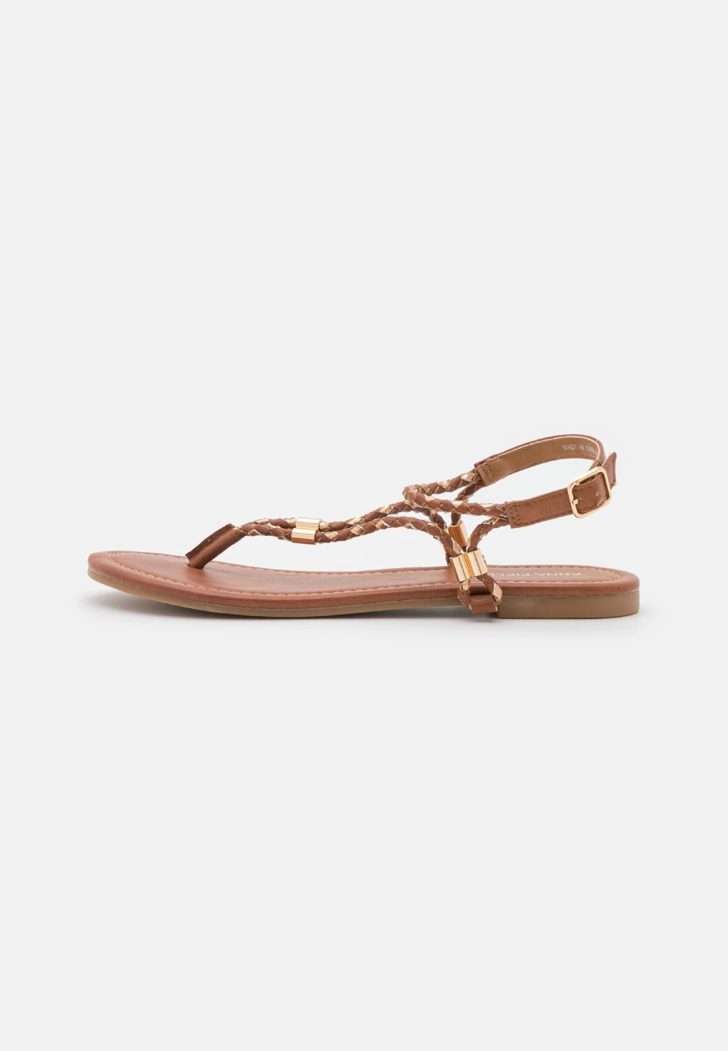 Anna Field Teensandalen - Cognac/Gold 2 Anna Field Teensandalen - Cognac/Gold - Afbeelding 2