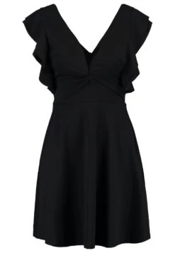 Wal G Lucia V Neck Frill Sleeve Skater Dress - Cocktailjurk - Black -Anna Field f498431274de44dd9f81d2cacf43880a